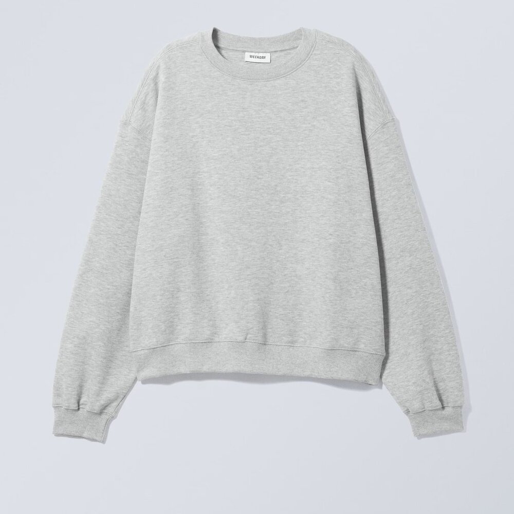 Weekday Light Gray Crewneck Sweatshirt